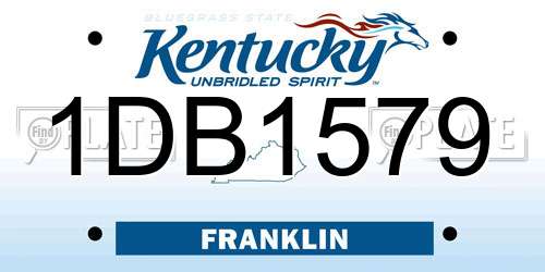 1DB1579 Kentucky License Plate