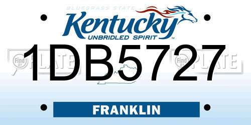 1DB5727 Kentucky License Plate