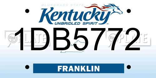1DB5772 Kentucky License Plate