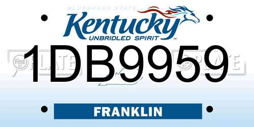 1DB9959 Kentucky License Plate