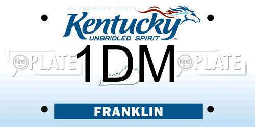 1DM Kentucky License Plate