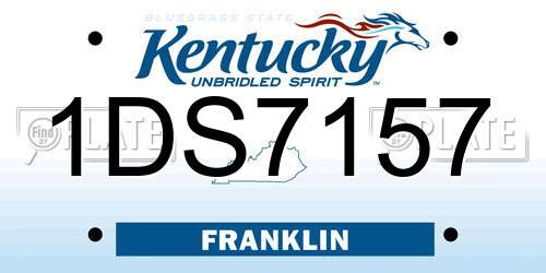 1DS7157 Kentucky License Plate