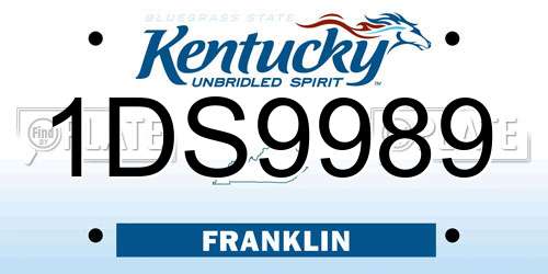 1DS9989 Kentucky License Plate