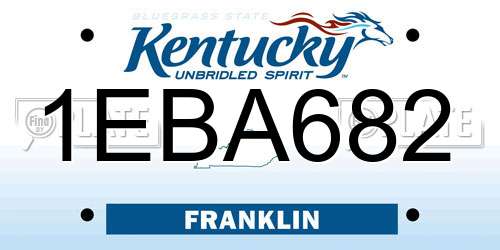 1EBA682 Kentucky License Plate