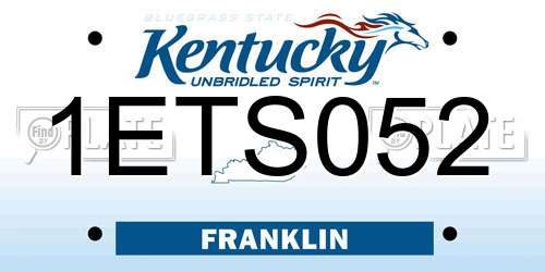 1ETS052 Kentucky License Plate