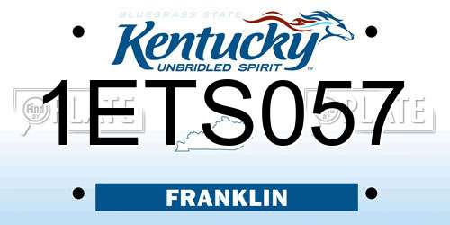 1ETS057 Kentucky License Plate