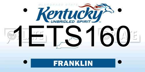 1ETS160 Kentucky License Plate