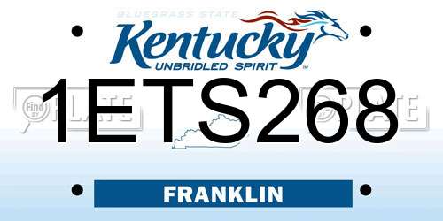 1ETS268 Kentucky License Plate