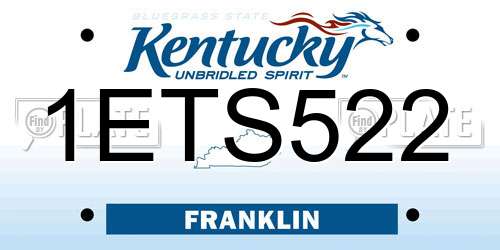 1ETS522 Kentucky License Plate