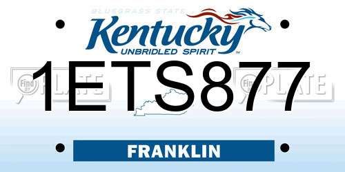 1ETS877 Kentucky License Plate