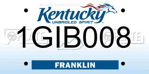 1GIB008 Kentucky License Plate