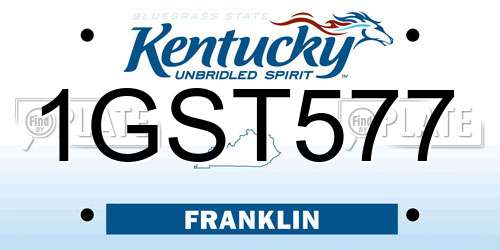 1GST577 Kentucky License Plate