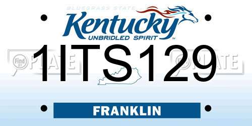 1ITS129 Kentucky License Plate