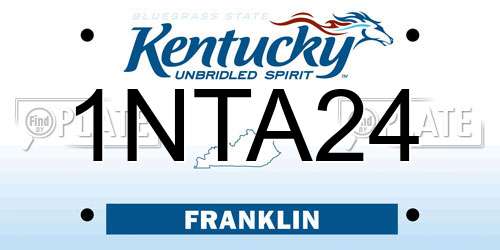 1NTA24 Kentucky License Plate