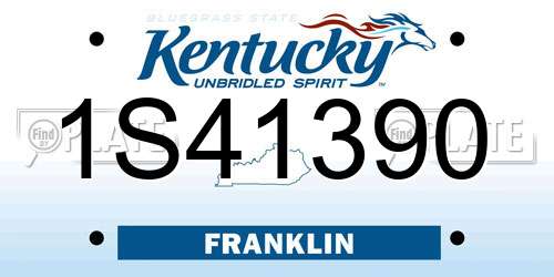 1S41390 Kentucky License Plate
