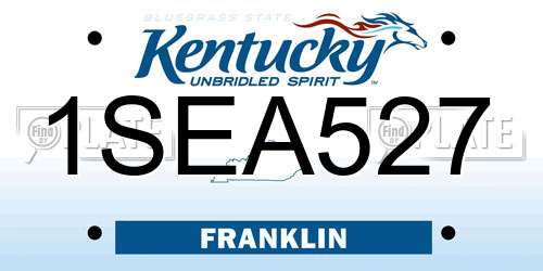1SEA527 Kentucky License Plate