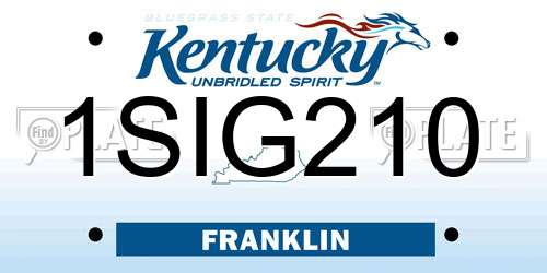 1SIG210 Kentucky License Plate