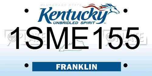1SME155 Kentucky License Plate