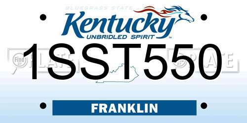 1SST550 Kentucky License Plate