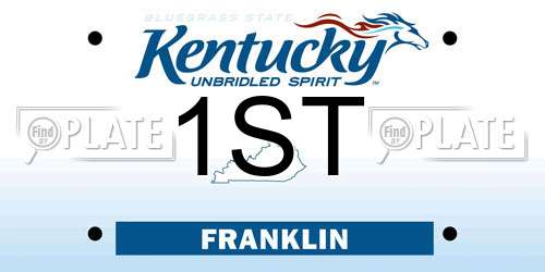 1ST Kentucky License Plate