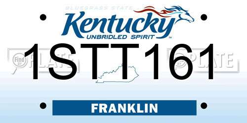 1STT161 Kentucky License Plate