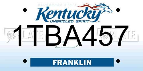 1TBA457 Kentucky License Plate