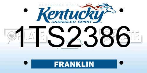 1TS2386 Kentucky License Plate