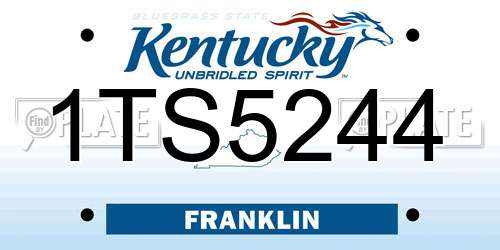 1TS5244 Kentucky License Plate
