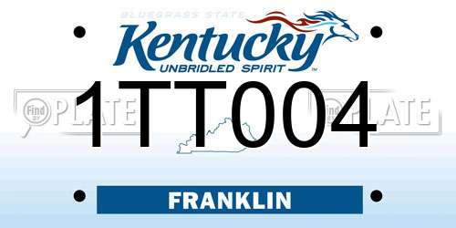 1TT004 Kentucky License Plate