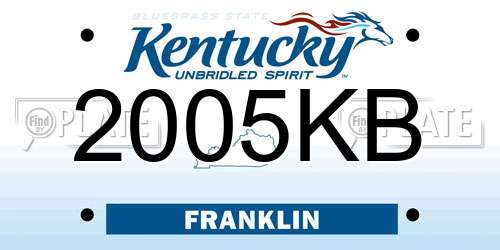 2005KB Kentucky License Plate