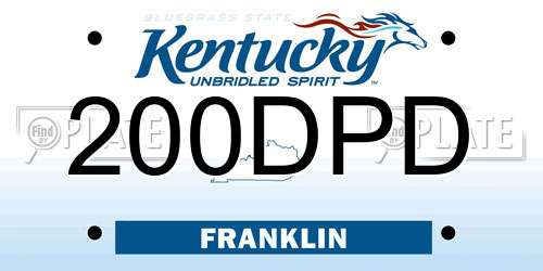 200DPD Kentucky License Plate