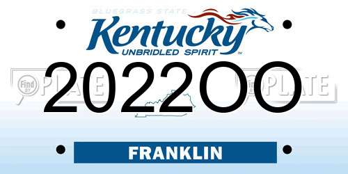 2022OO Kentucky License Plate