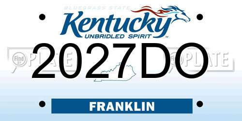 2027DO Kentucky License Plate