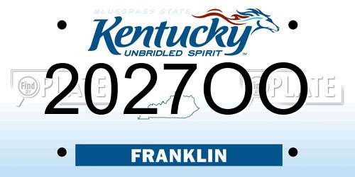 2027OO Kentucky License Plate