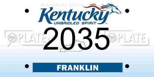 2035 Kentucky License Plate
