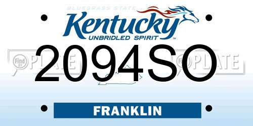 2094SO Kentucky License Plate