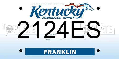2124ES Kentucky License Plate