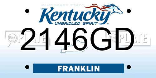 2146GD Kentucky License Plate