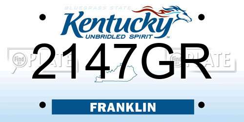 2147GR Kentucky License Plate