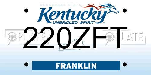 220ZFT Kentucky License Plate