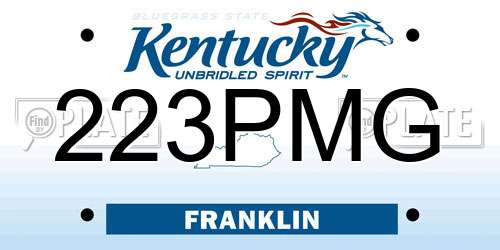 223PMG Kentucky License Plate