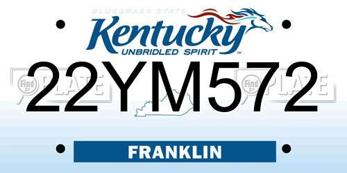 22YM572 Kentucky License Plate