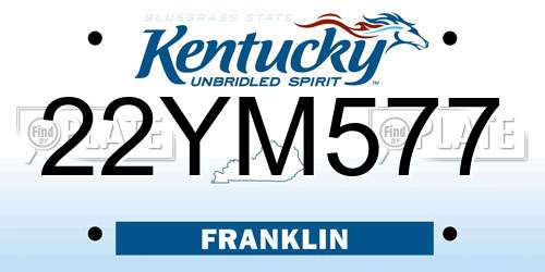 22YM577 Kentucky License Plate