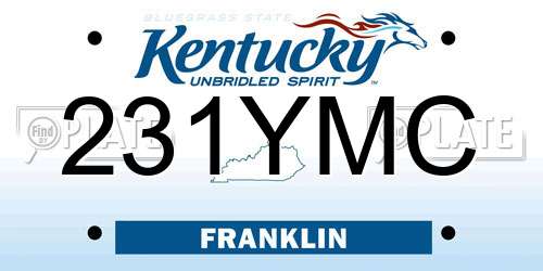 231YMC Kentucky License Plate