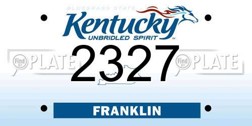 2327 Kentucky License Plate