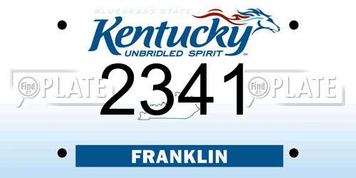2341 Kentucky License Plate