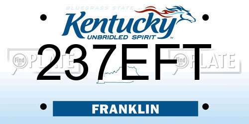 237EFT Kentucky License Plate