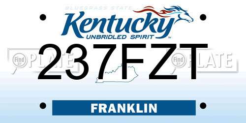 237FZT Kentucky License Plate