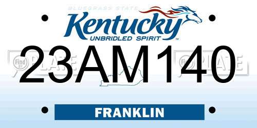 23AM140 Kentucky License Plate