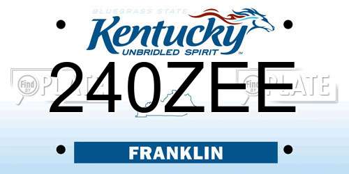 240ZEE Kentucky License Plate